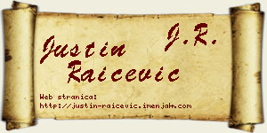 Justin Raičević vizit kartica